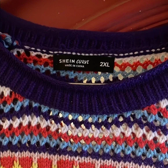 SHEIN Multicolor Striped Wide Leg Pants & Sweater Set - Picture 7 of 8